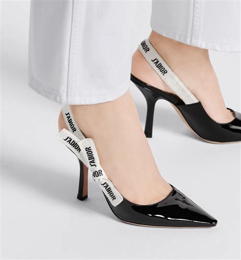 dior patent pump|Dior slingback pumps.